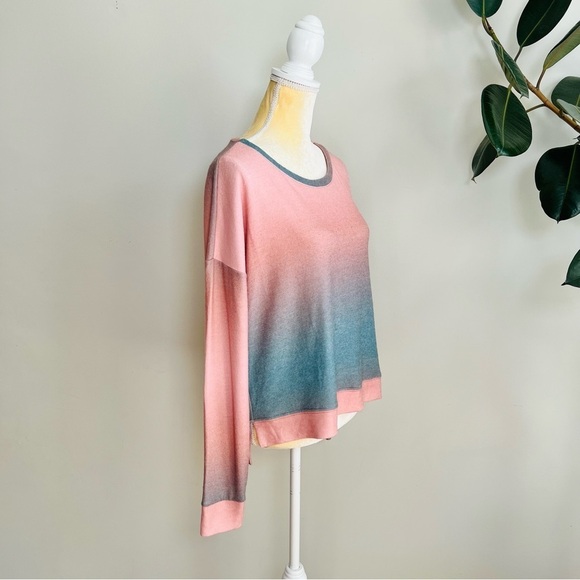 Onzie crew pullover sweatshirt beach balm ombré hi low - Picture 8 of 11